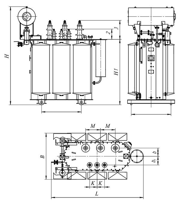 Масляные трансформаторы типа ТМ 1000 кВ*А с ПБВ